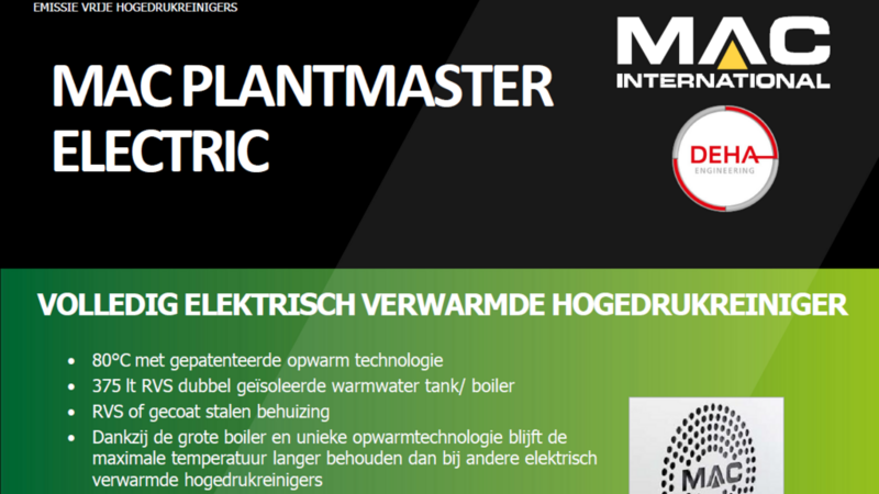Volledig elektrisch verwarmde Hogedrukreiniger